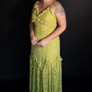 Lime Green Lace Dress